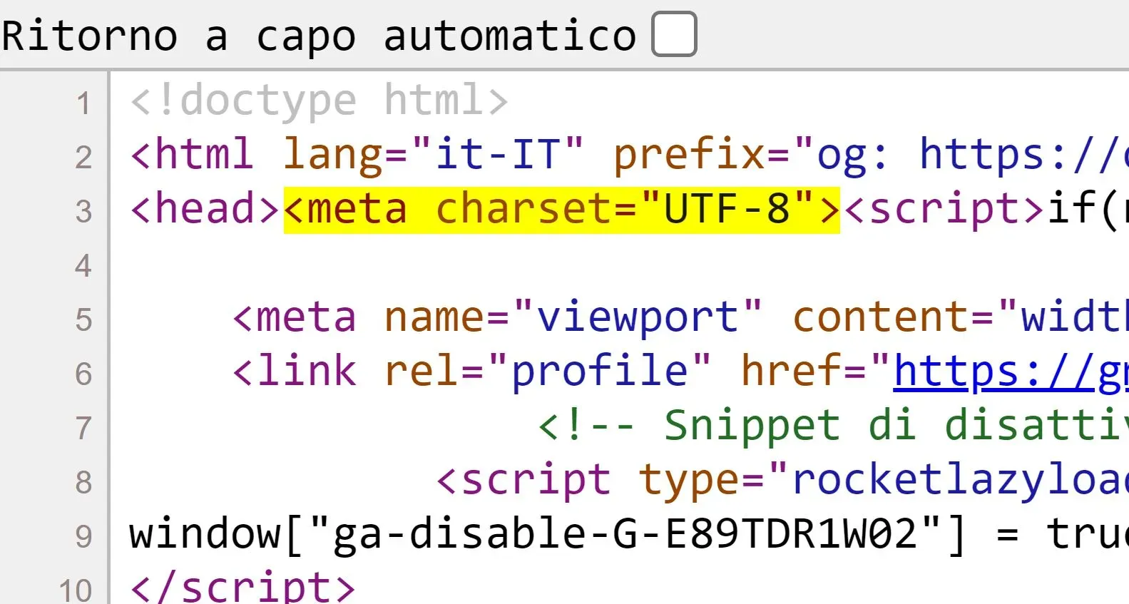 Meta Charset UTF-8